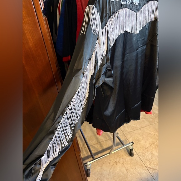 Black Western Fringe Shirt - Picture 3 of 4
